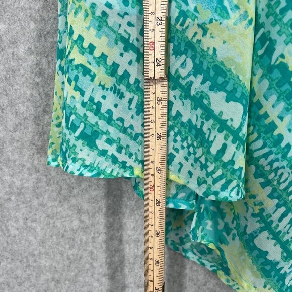 Lane Bryant Asymmetrical Pull On Midi Skirt Size 14/16 Green Fairy Whimsical EUC - Picture 9 of 10